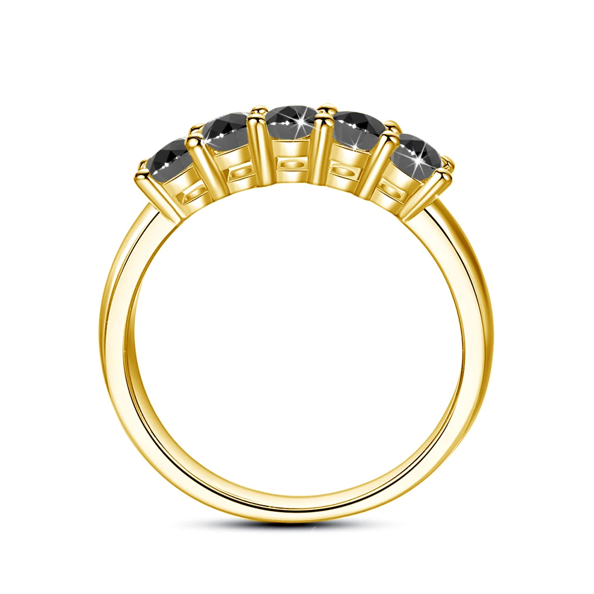 14K Gold Filled Pink Moissanite Rings 5 Stone D VVS1 for Women Man with 1/20th 14 Karat Gold Engagement Wedding Jewelry